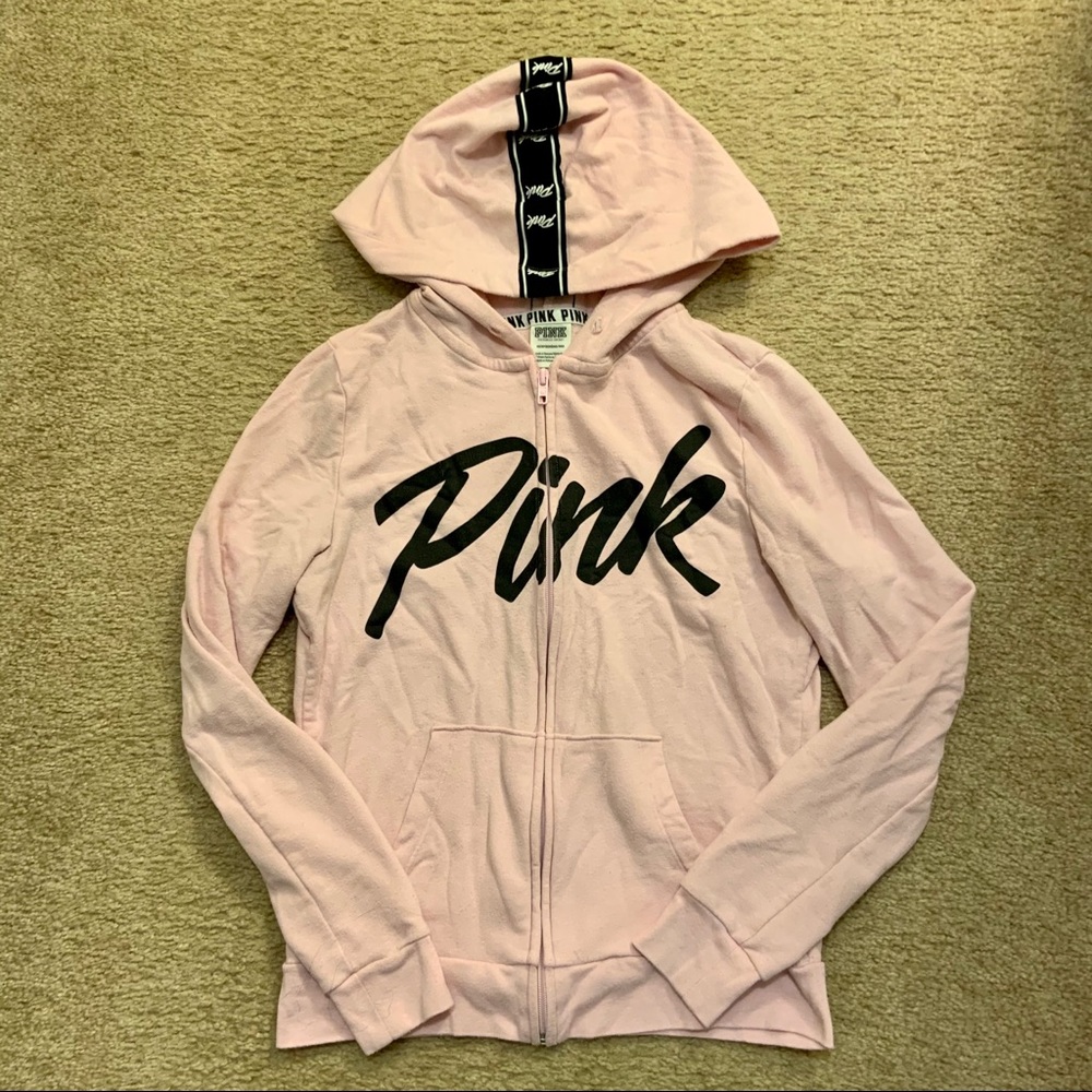 PINK Full Zip Hoodie XS